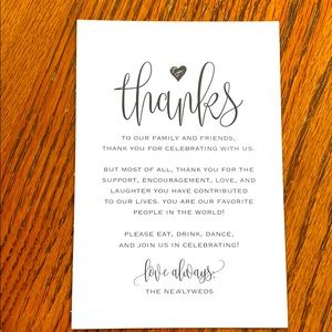 Wedding Thank you cards
